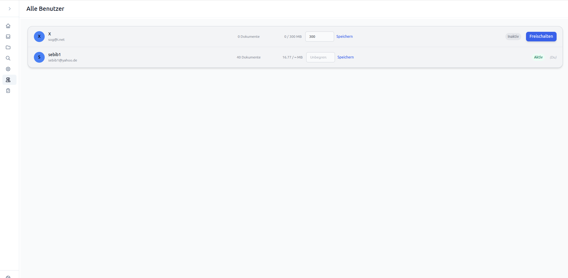 Selbst gehostetes DMS – Screenshot 11